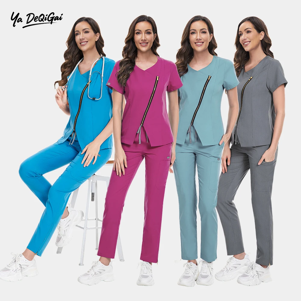 

Multicolour Scrubs Uniform Pharmacy Lab Coat Medical Nursing Veterinary Surgical Uniforms Woman Doctor Nurse Workwear Scrub Sets