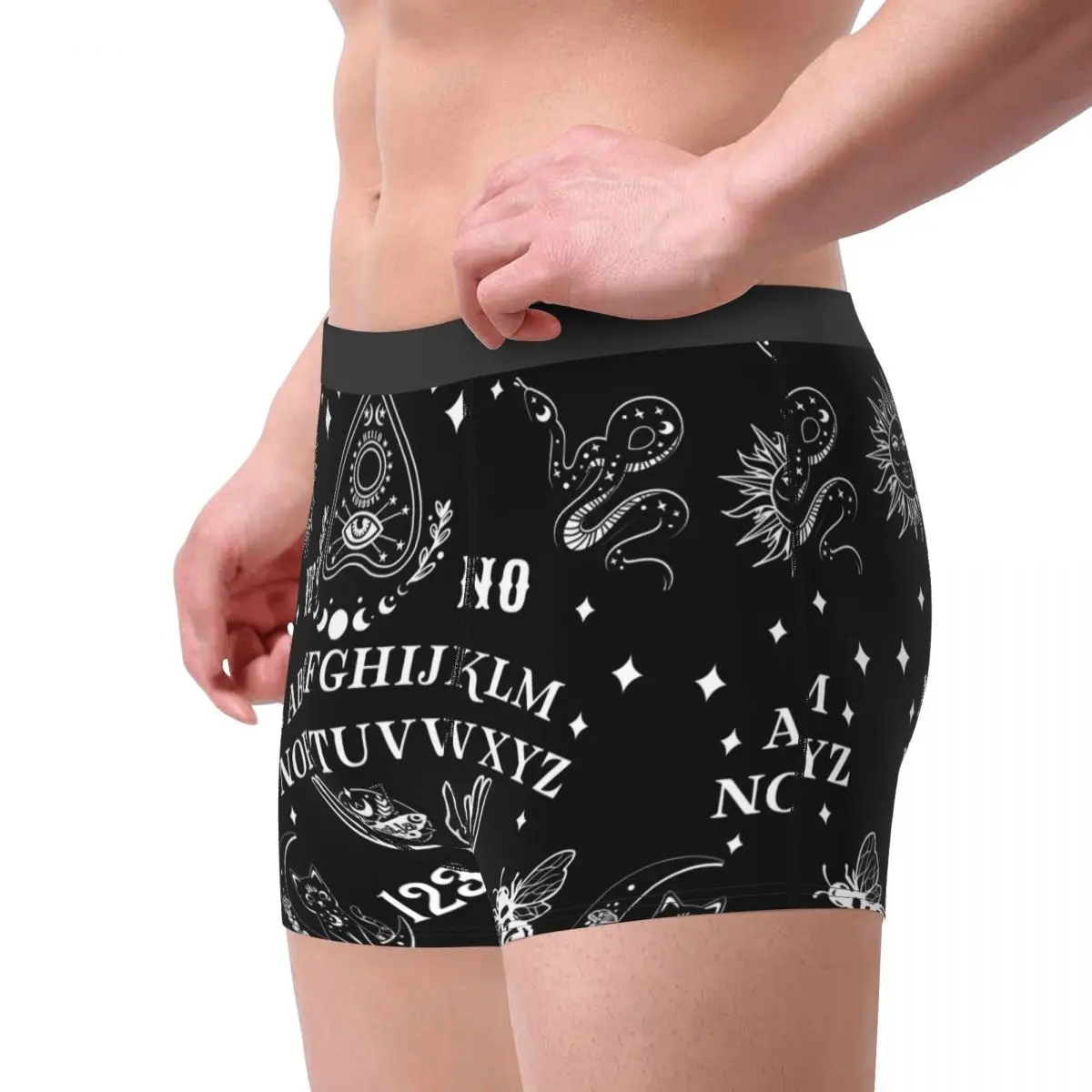 Man Ouija Board Gothic Witch Halloween Boxer Briefs Shorts Panties Breathable Underwear Horror Spooky Homme Novelty Underpants