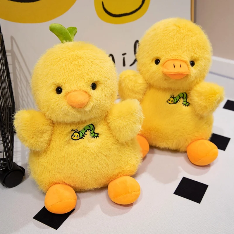 20/30cm simulação dos desenhos animados anime pequeno pato amarelo e pequeno frango amarelo brinquedo de pelúcia crianças kawaii boneca presentes do festival