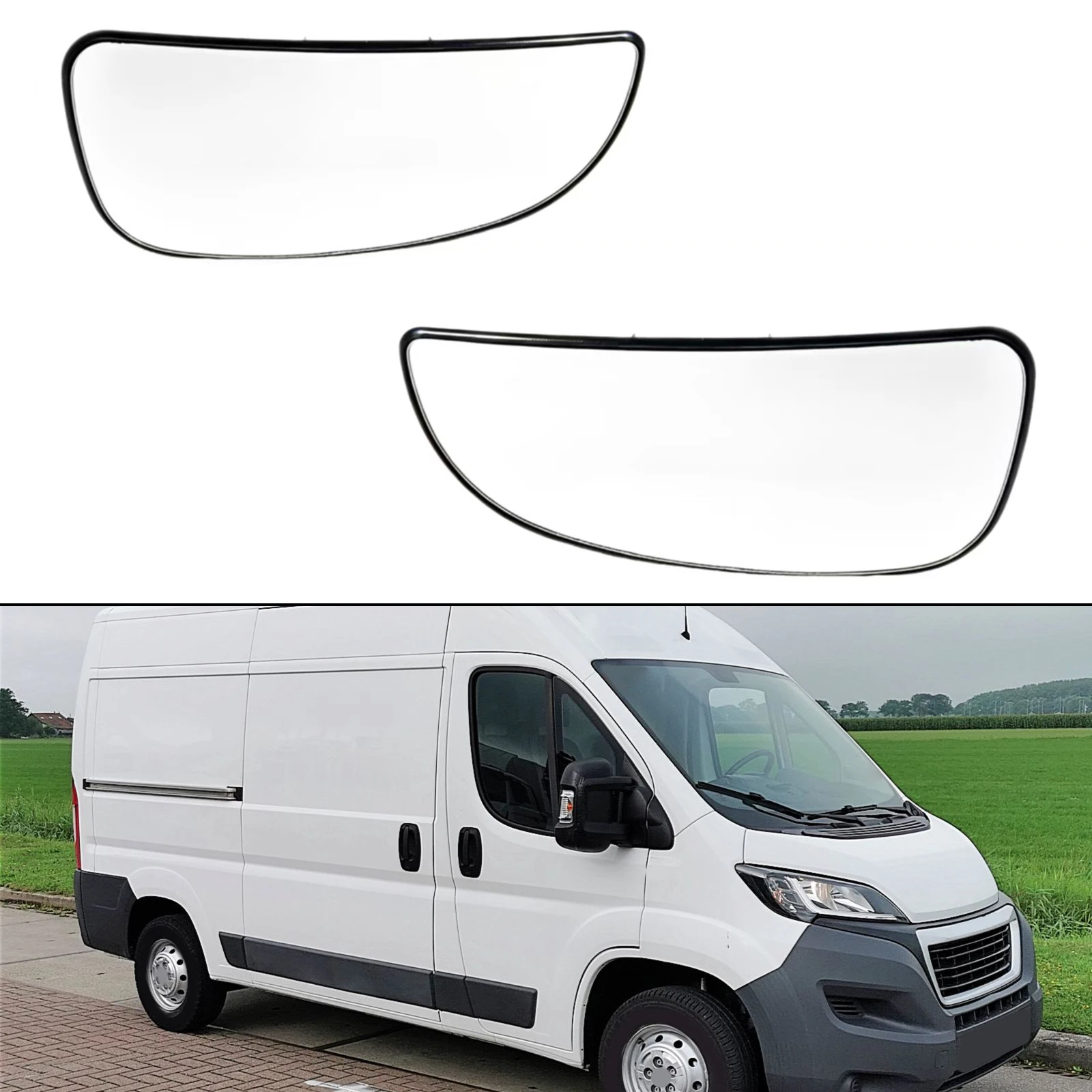Mirror Glass Replacement For Fiat Ducato For Relay For Boxer Mirror Glass (HEATED) 2006+ 71748244 Car Accessories ABS Black