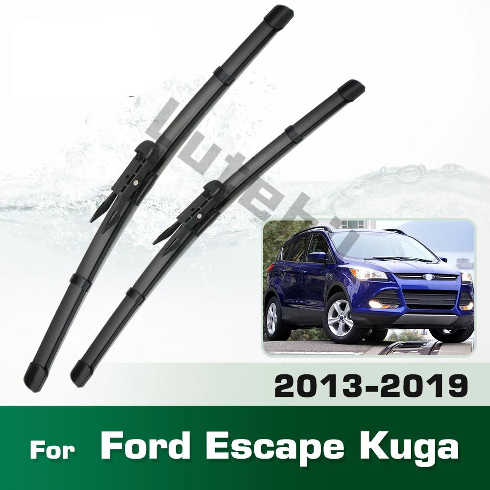 Scheibenwischer LHD Frontwischerblätter für Ford Escape Kuga 2013–2019, Windschutzscheibe, Windschutzscheibe, Fenster, Auto, Regenbürste, 28 Zoll + 28 Zoll