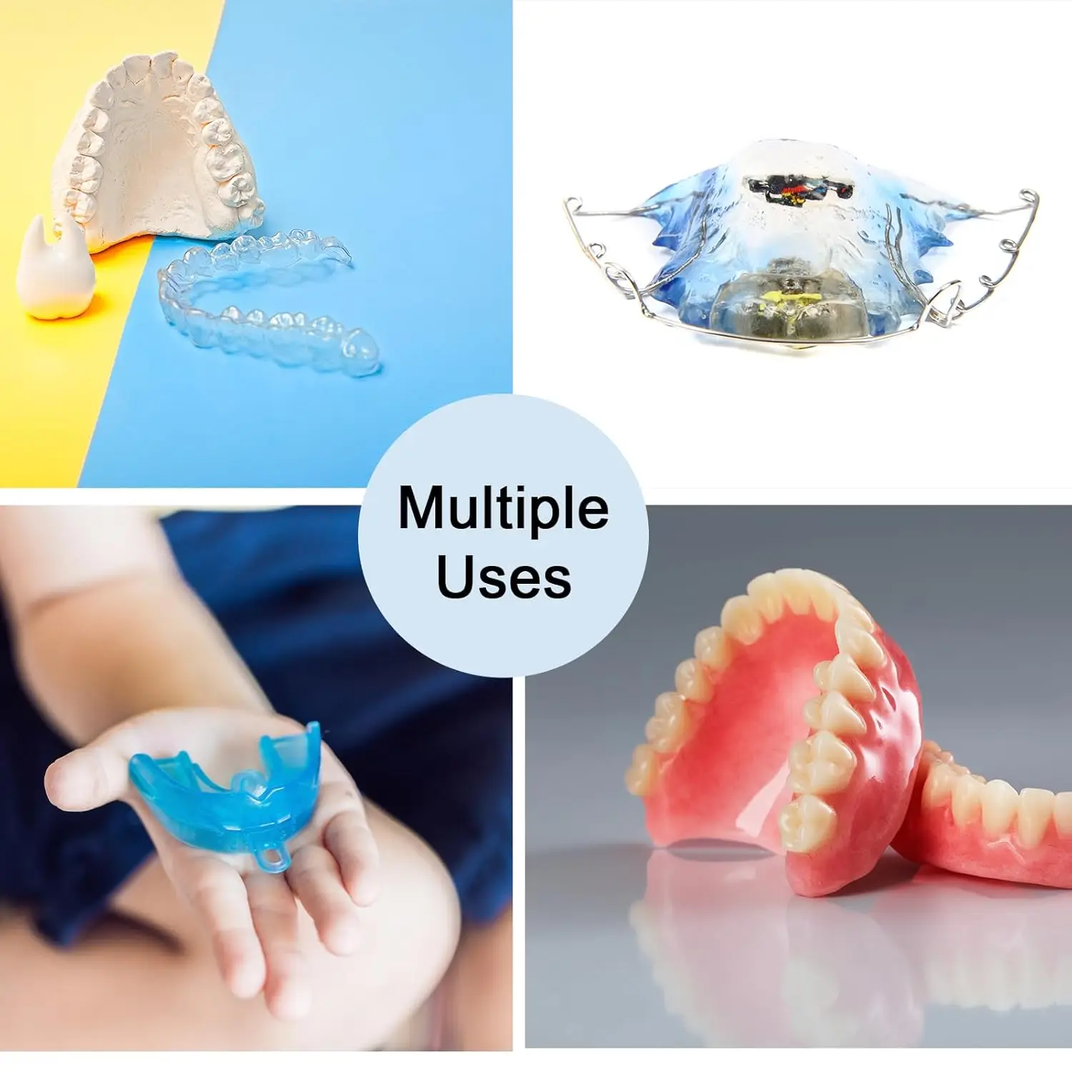 Denture Retainer Case False Teeth Tray Box Dental Orthodontic Retainer Box Mouth Braces Guard Case Dental Storage Container