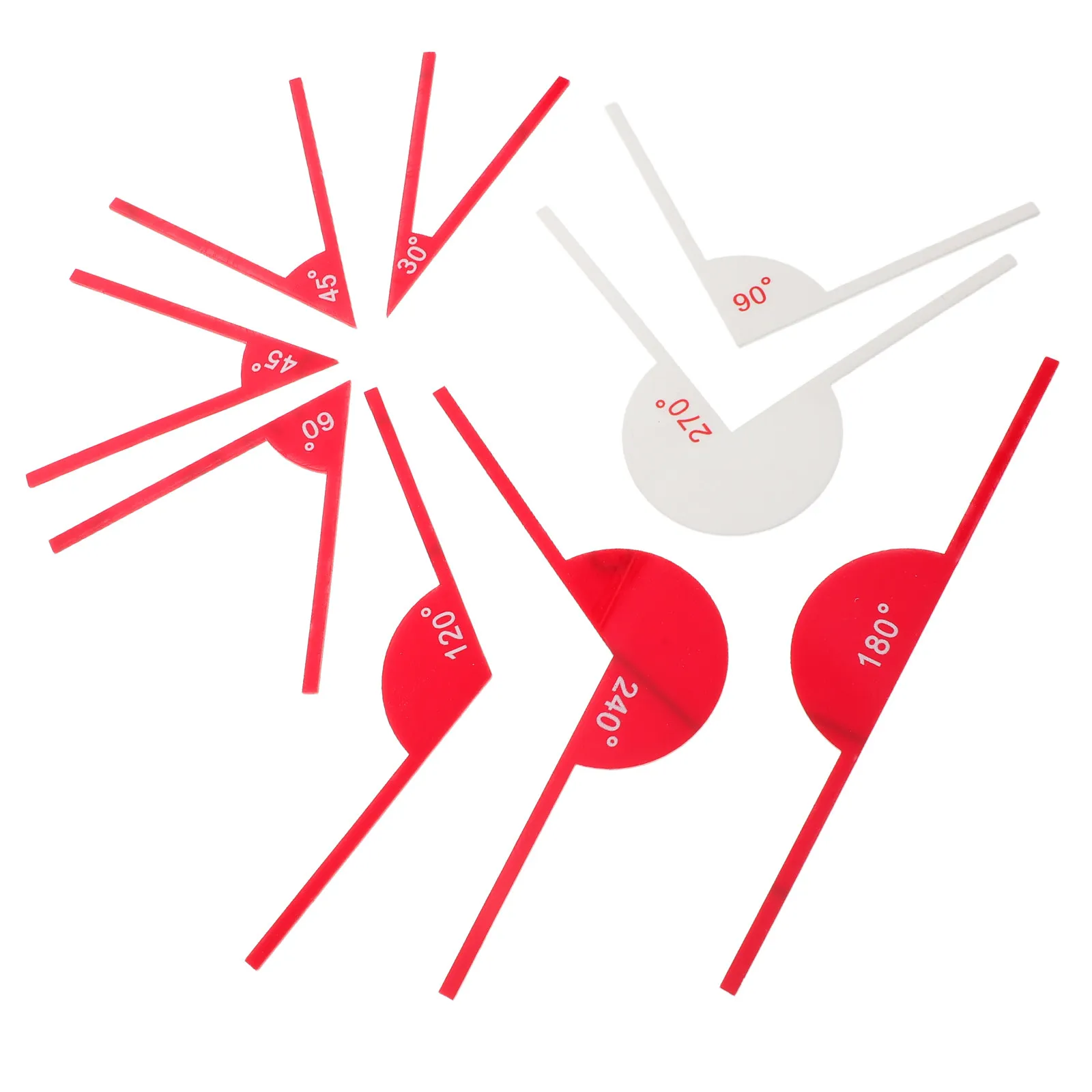 

Набор из 9 многофункциональных угломеров: портативная угловая линейка для измерения углов, геометрическая математическая линейка для школы, черчения и инженерных работ