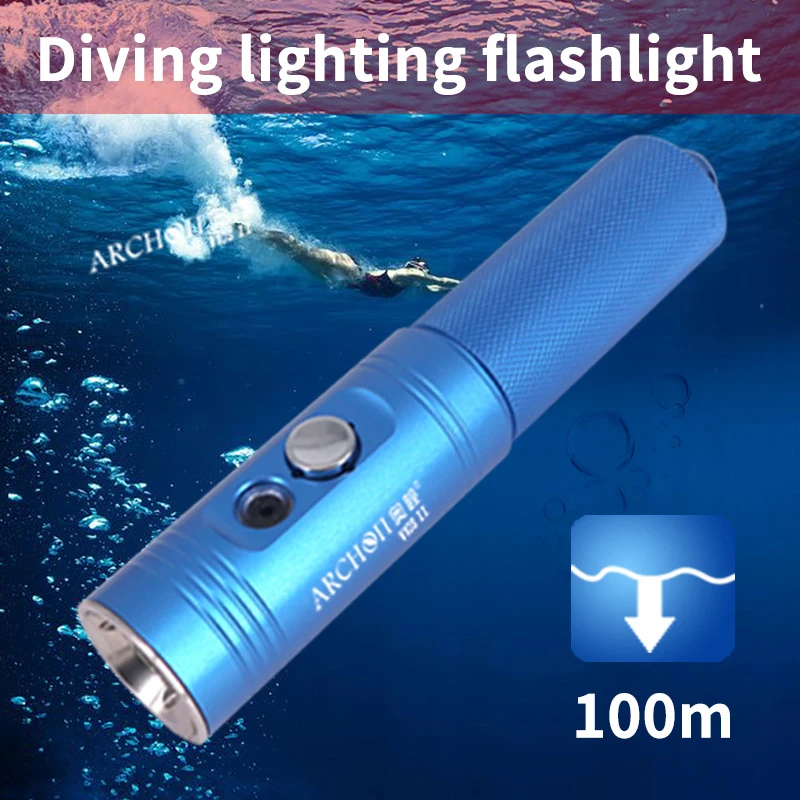 V10S II Scuba diving flashlight 1200lm submarine light Underwater 100m Dive instructor lamp Cave dive lighting outdoor adventure