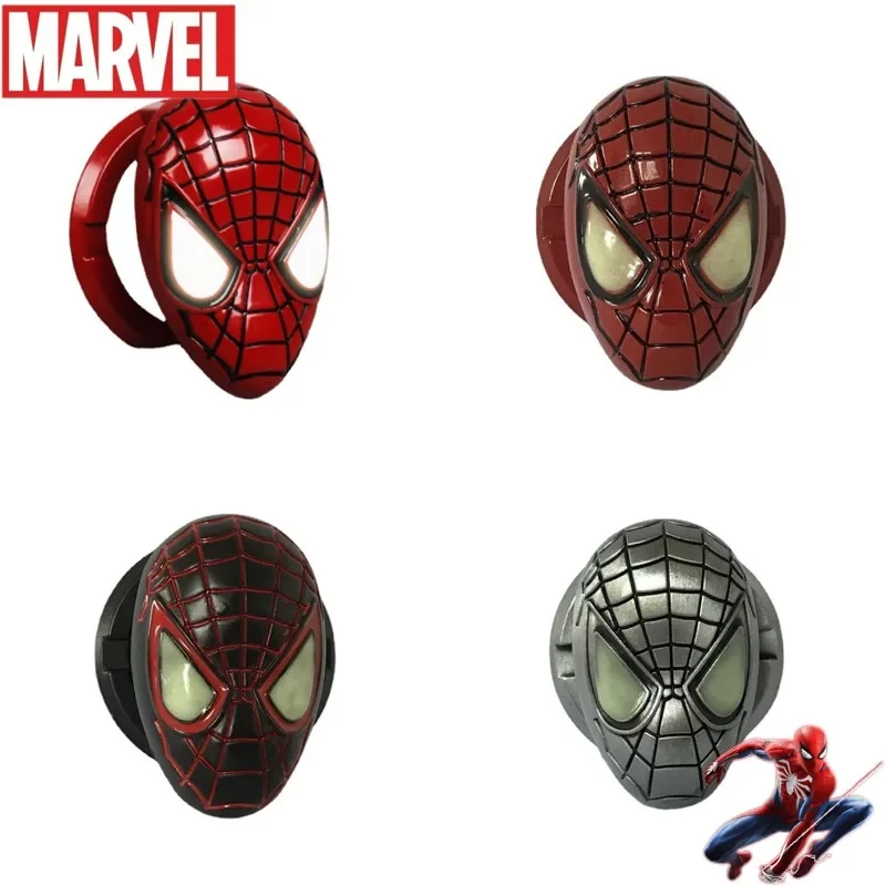 

Marvel Luminous Spider-Man Car One-click Start Protection Cover Car Interior Decoration Paste Ignition Ring Car Accessories