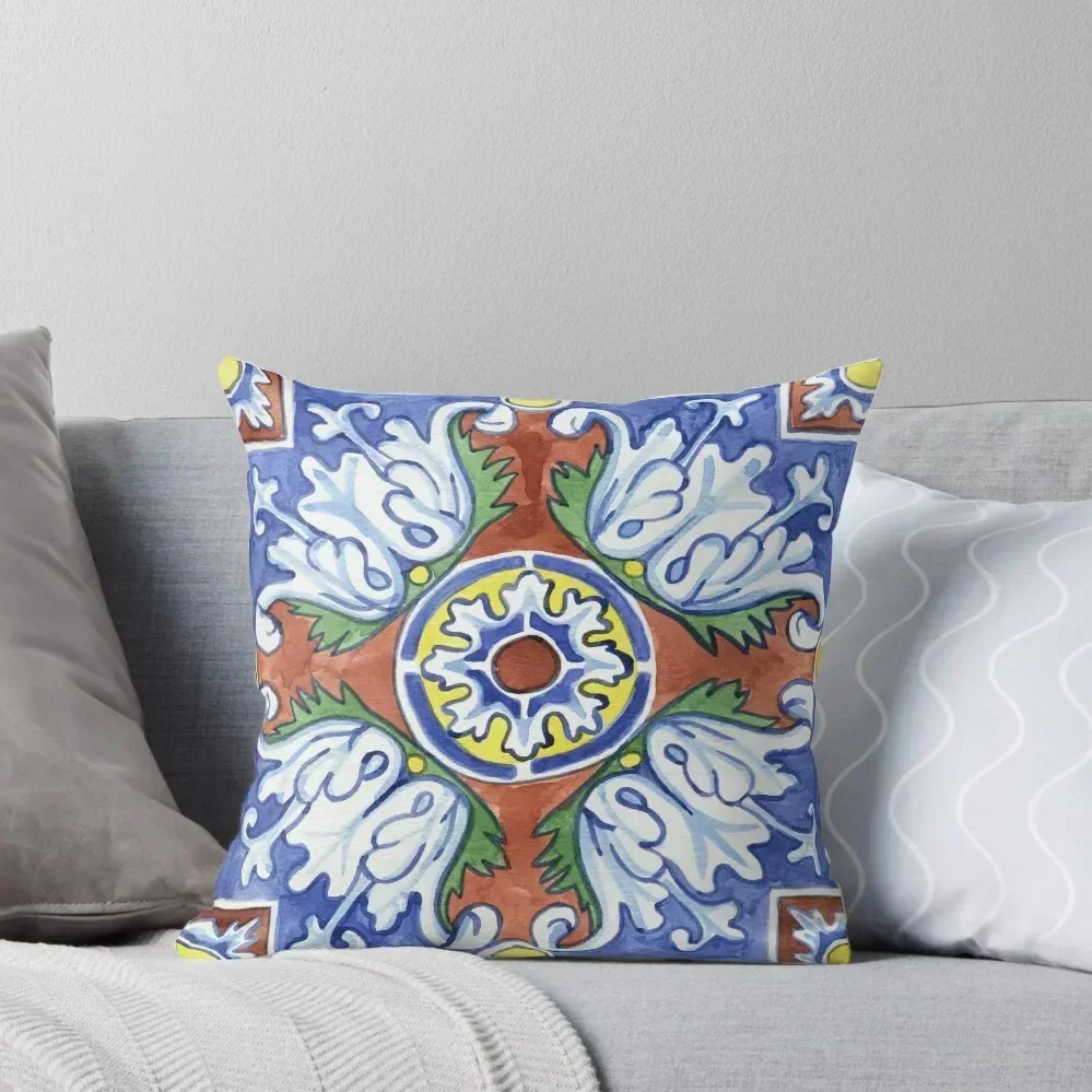 Talavera Tile 115 Throw Pillow Cushions Anime Sofa Decorative Covers pillow