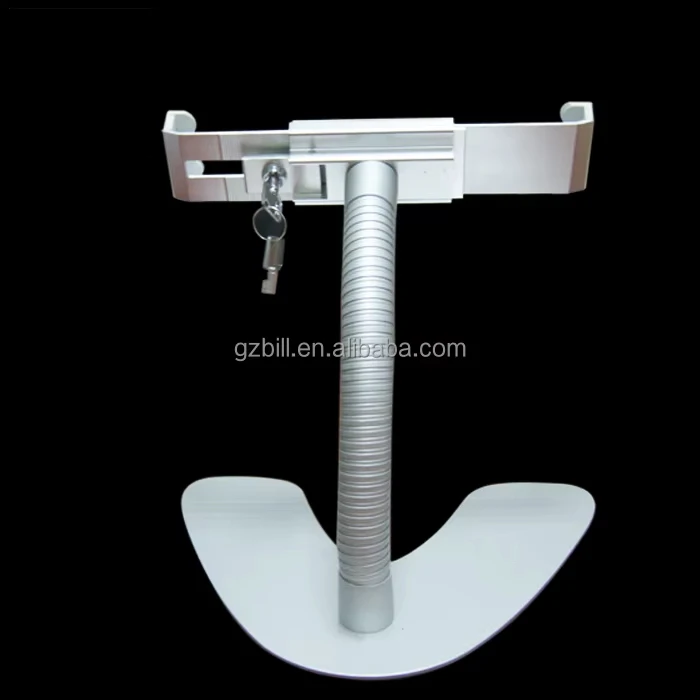 Metal Gooseneck Tablet Desktop Display Stand With Lock For 8-11.5 Inch