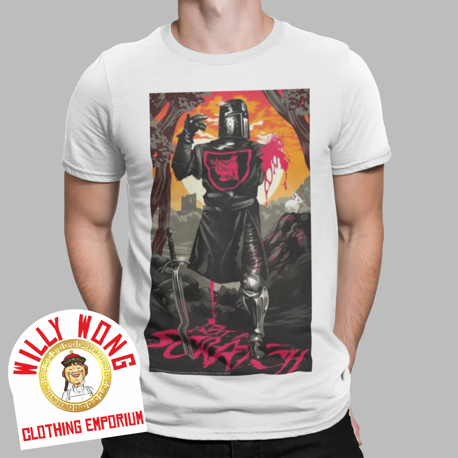 Футболка Black Knight Monty Python в стиле ретро 70-х 80-х годов Футболка «Святой Грааль»