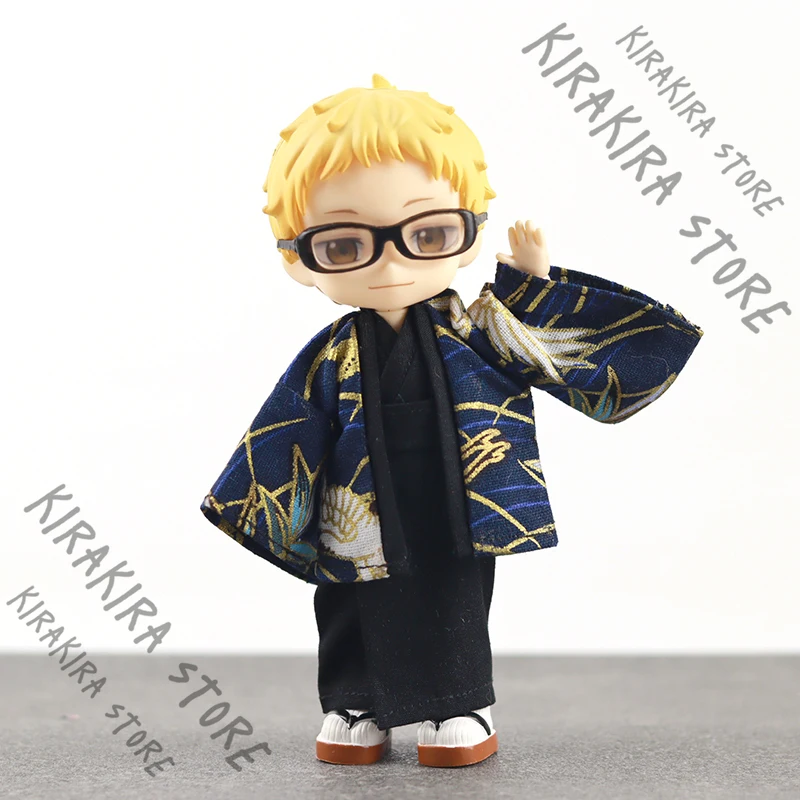 

Haikyuu!! Ob11 Kei Tsukishima Figurine BJD Kawaii Mascot Model action figure Cosplay Anime Ornaments Adorable Christmas Gifts