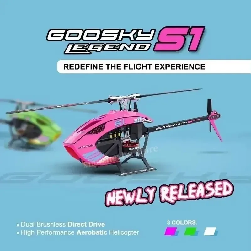 Goosky S1 Bnf/rtf 6ch 3d Stunt podwójny silnik bezszczotkowy silnik z napędem bezpośrednim Flybarless bezpośredni napęd helikopter Rc zabawki