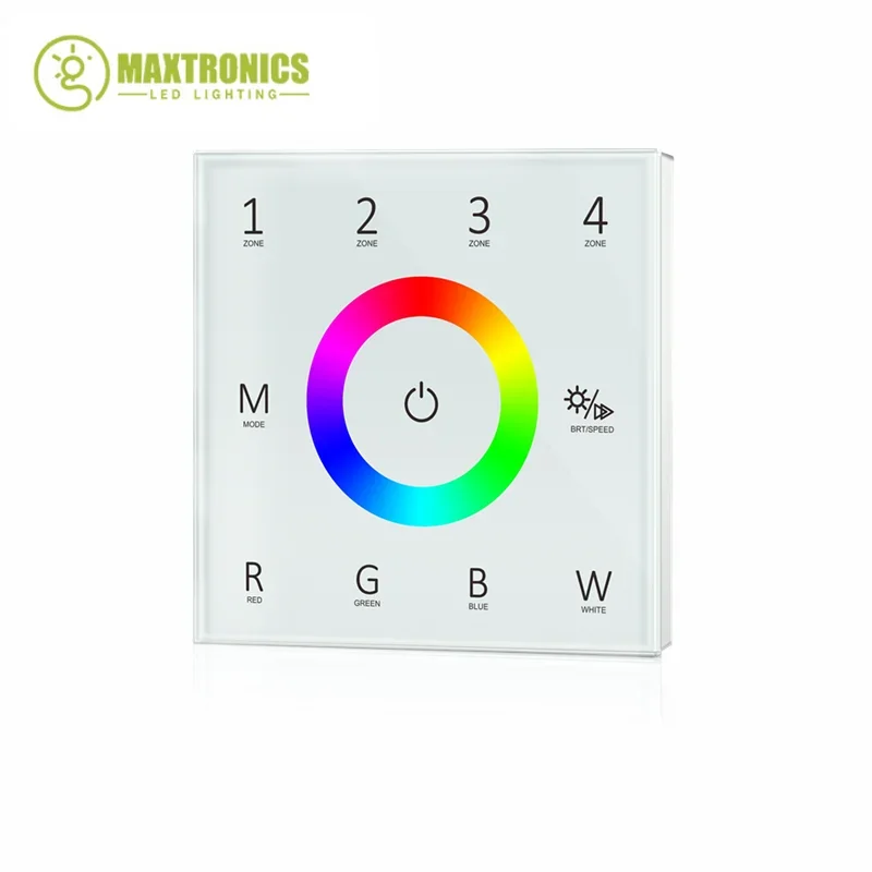 4 Zone  Single color Dual color RGB RGBW Wall Mounted Touch Panel DMX Controller 100-240VAC DMX512, RF 2.4GHz T11,T12,T13,T14