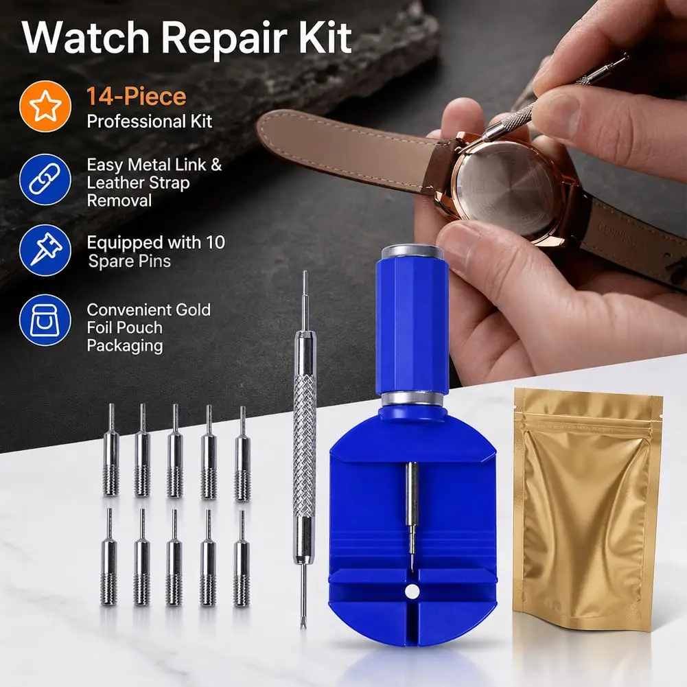 Watch Repair Tool Strap Removal Fork Professional Set Strap Remover Strap Replacement Steel Watch Chain Adjuster