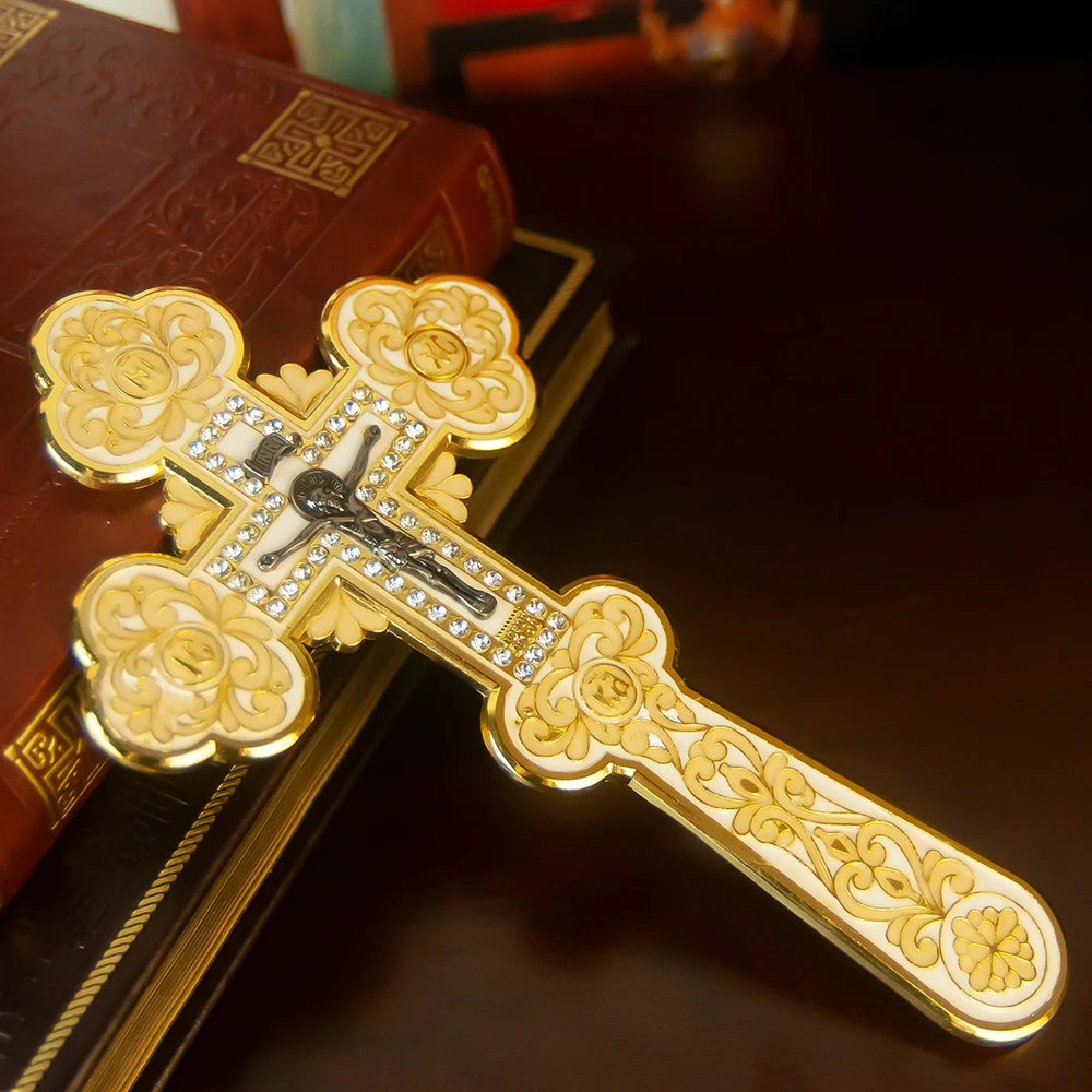 Orthodoxes griechisches Kreuz, Segenskreuz, katholische religiöse Artikel, Kirchendekoration, Brustkreuz – Detail 5