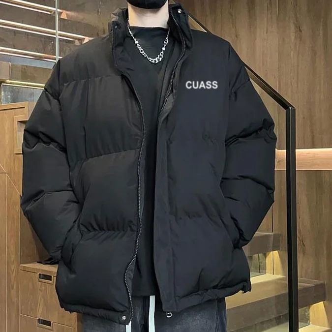 Winter Jackets Men Warm Thick Parkas Lapel Long Sleeve Windproof Outerwear Loose Casual Cotton-padded Coat Winter Jacket Men