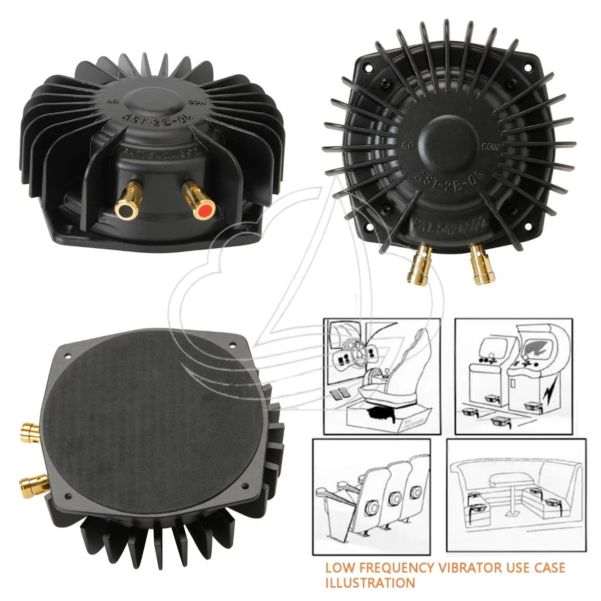 50W 6Inch Tactile Vibration Speaker Resonance Driver, 4D Cinema Effect Unit for Car Seat Modification and Sofa Massage DIY