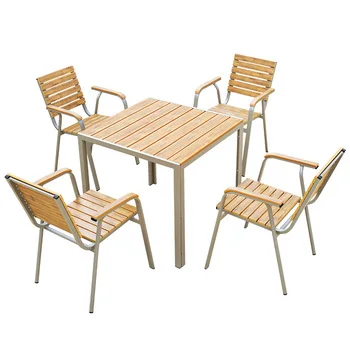 

Modern Outside Dinner Table set Garden Lawn Furniture Outdoor Chairs And Tables For Restaurant