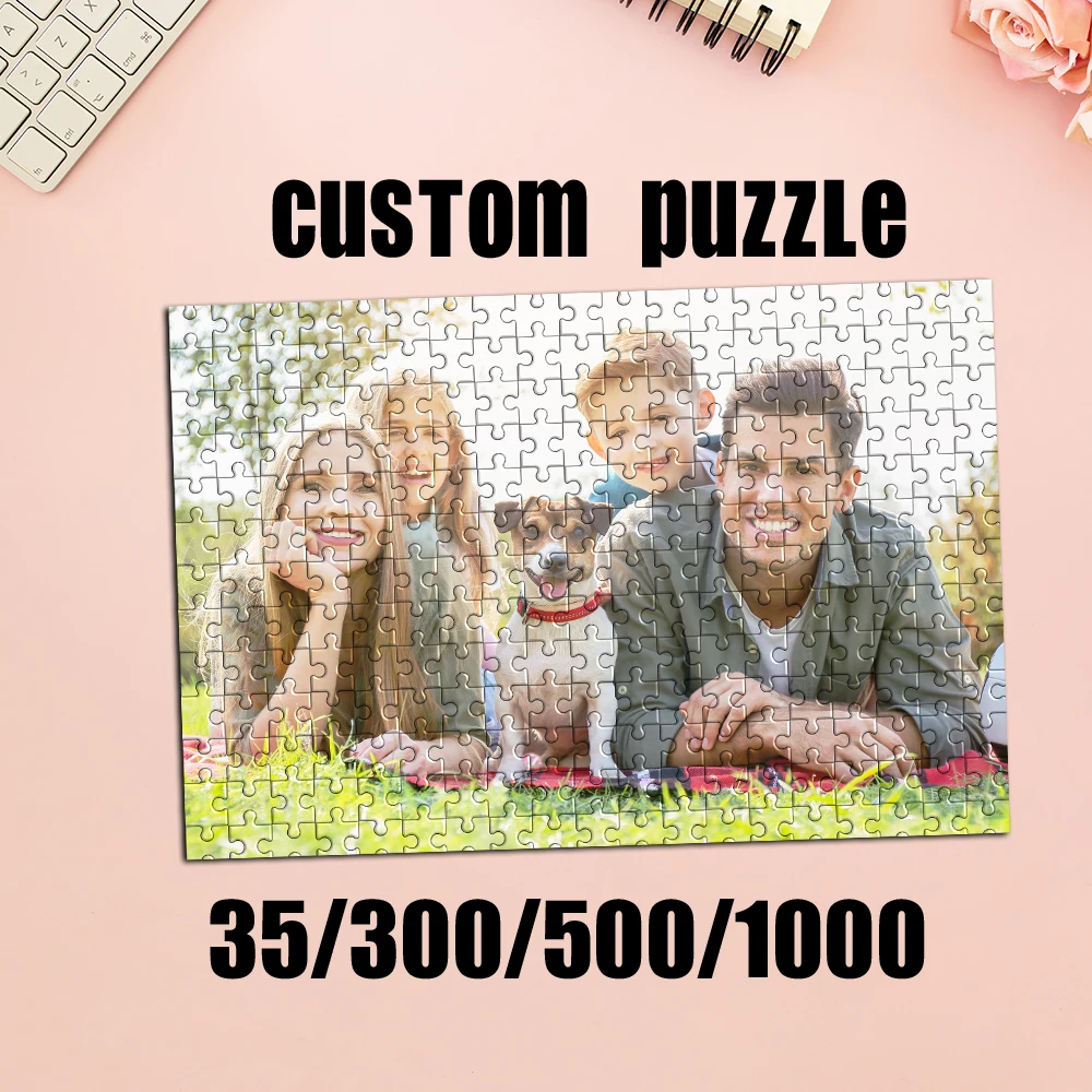 35/300/500pcs  home Custom Poster Custom DIY Personalised Photo Portrait Puzzles Personalized Poster For Kids Toy Baby Gift