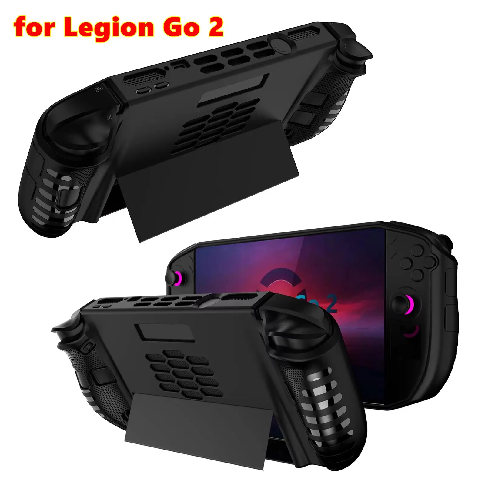 TPU Sturzschutz-Griffhülle Ergonomische Schutzhülle für Legion Go 2 Stoßfeste Schlanke Abdeckung mit Kratzschutz-Design