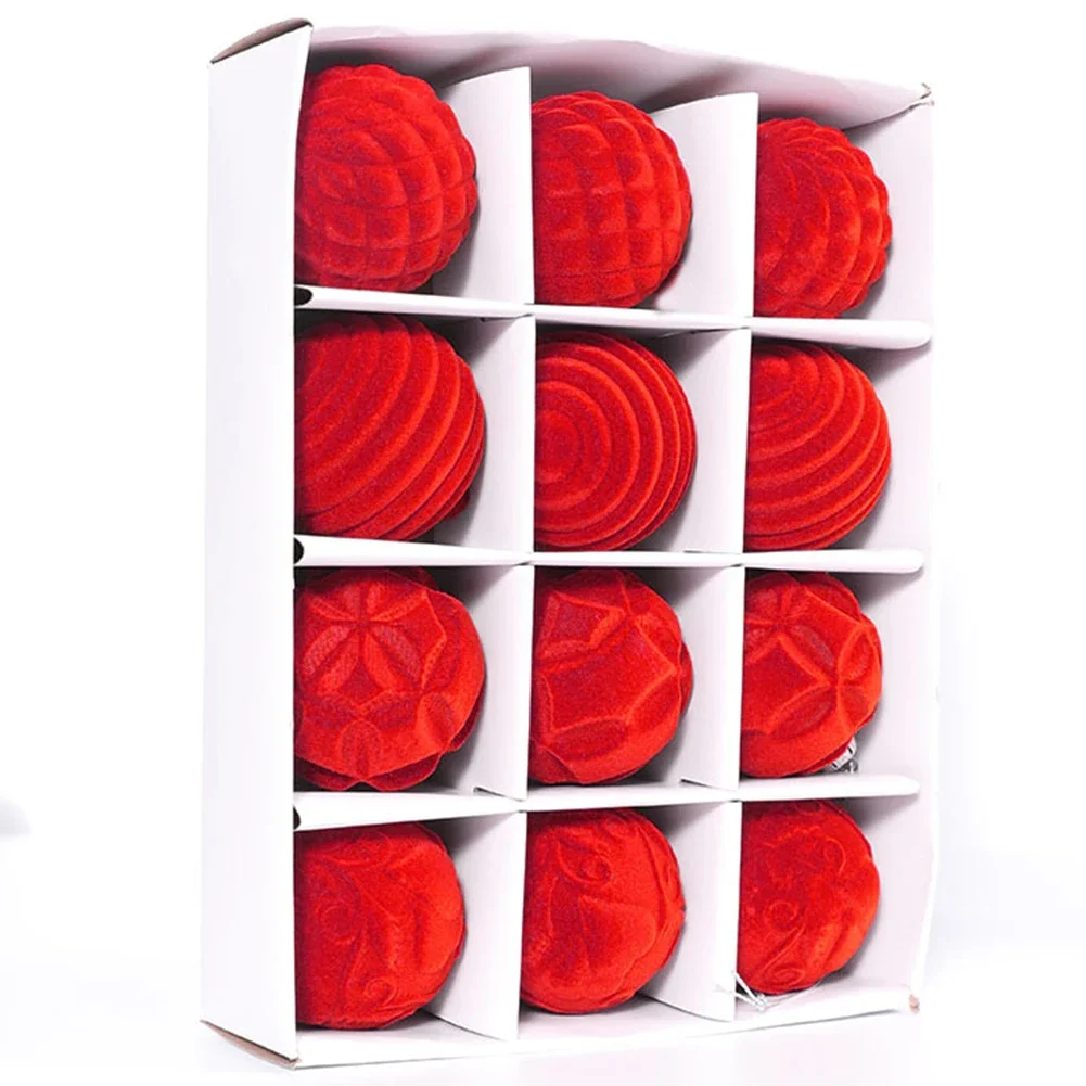 

Festive Gatherings Christmas Ball Ornaments Christmas Pendant Orange Versatile For Various Occasions Vibrant Red And White