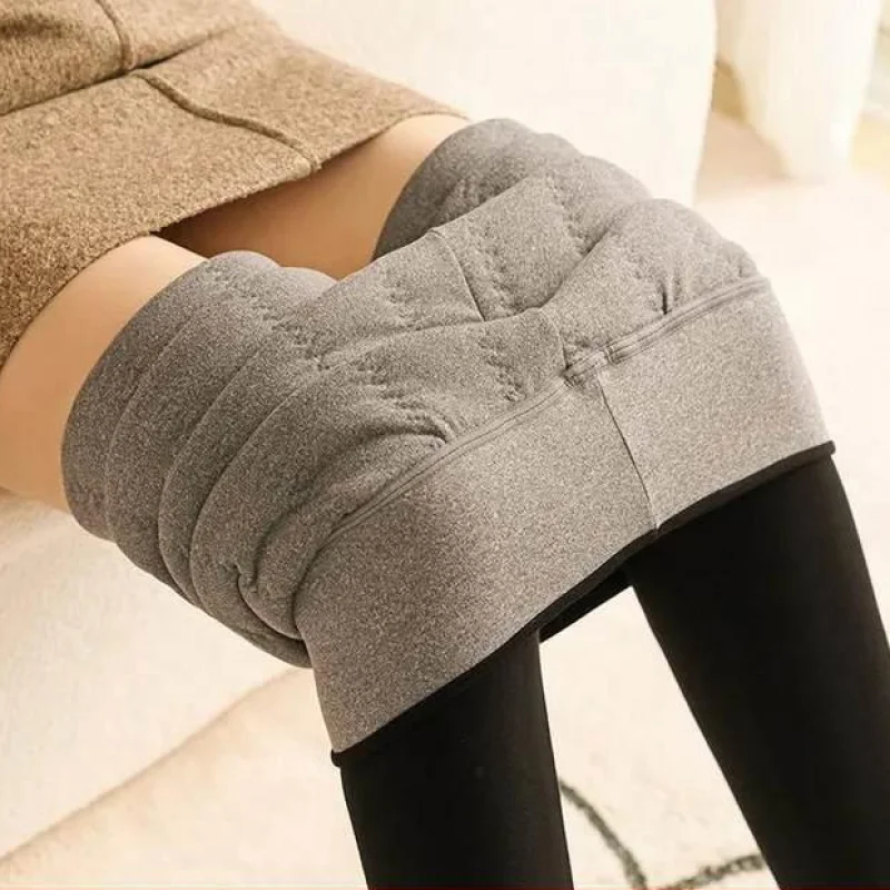 Women Winter Ultra Thick Leggings Black Pencil Pants Wool Padded Keep Warm Cotton 650g Thickened High Waist Outdoor Boots Pants