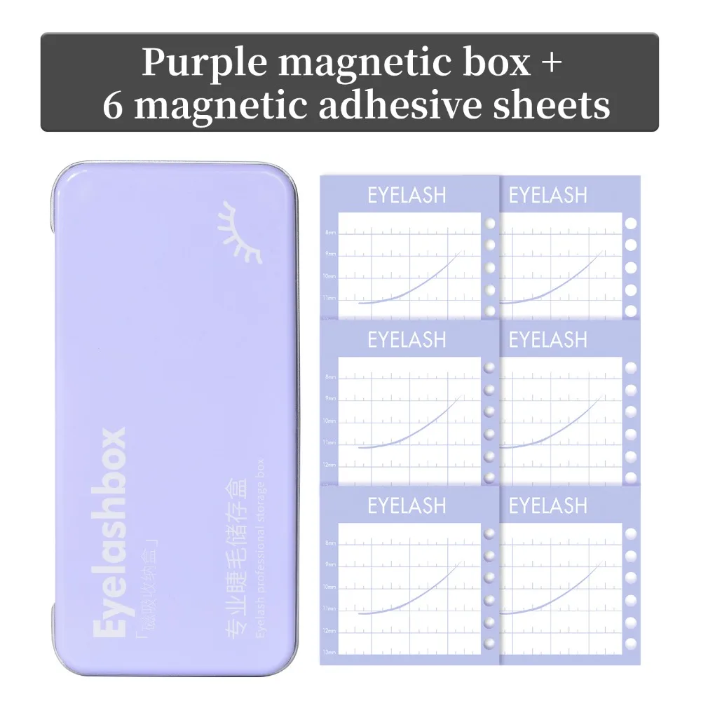 Portable Magnetic Storage Box for Eyelash with Display Palette Tray Space Saving Eyelash Extension Storage Tool Professional