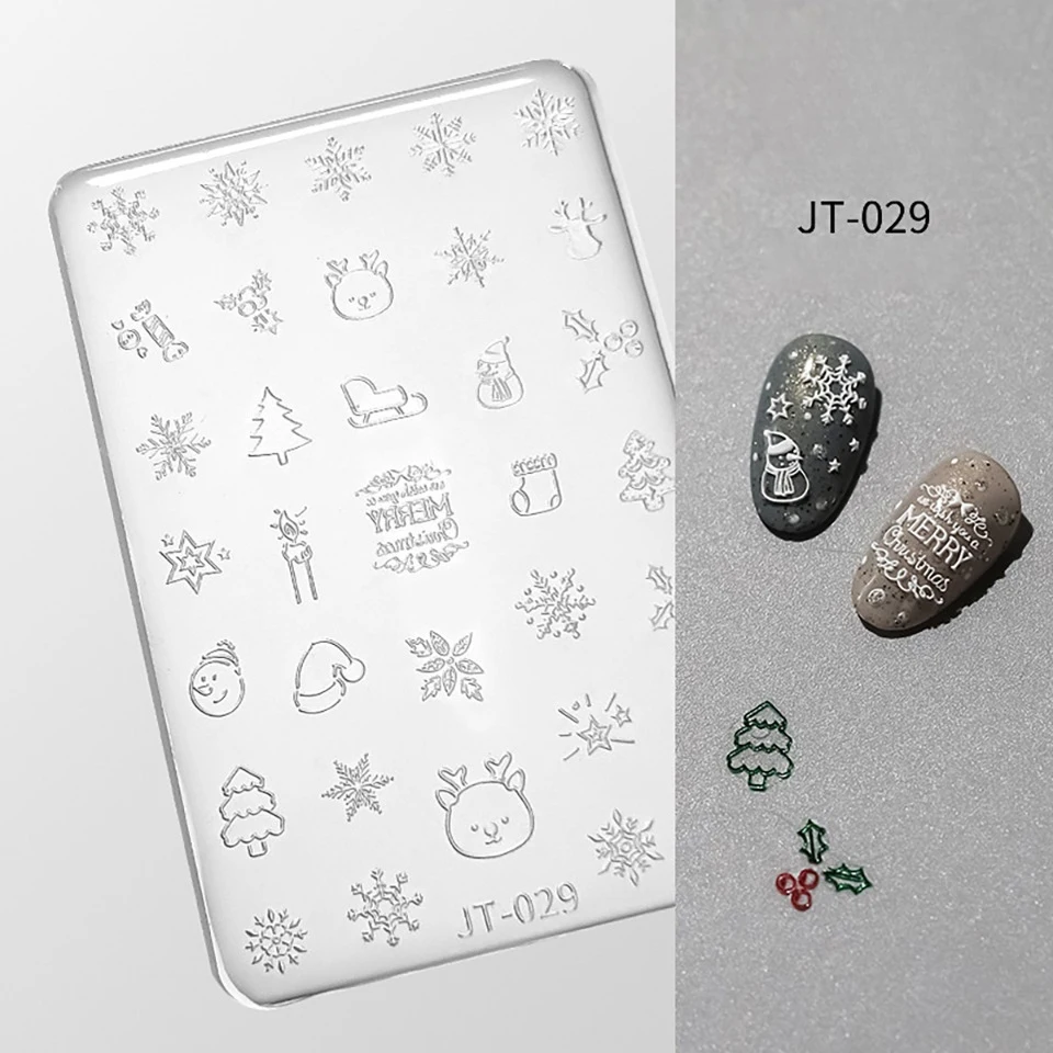 NAILCO Winter Sneeuwvlok Carving Manicure Kerst Elanden Nagelaccessoire Siliconen Schilderij Nagels Art Mold Gesneden Mold DIY Template