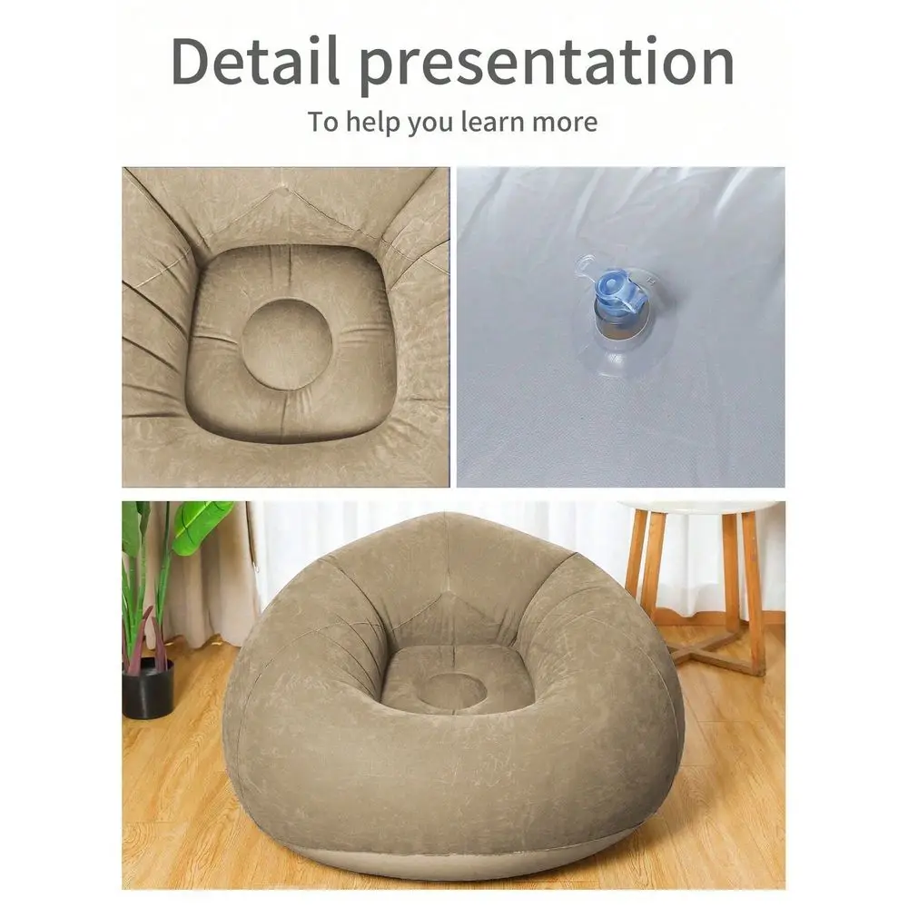 

Inflatable Sofa Chair, Bean Bag Chairs,Tatami Bean Bag Sofa, Thickened Pvc Lounge Bed For Outdoor Camping, Living Room Leisure