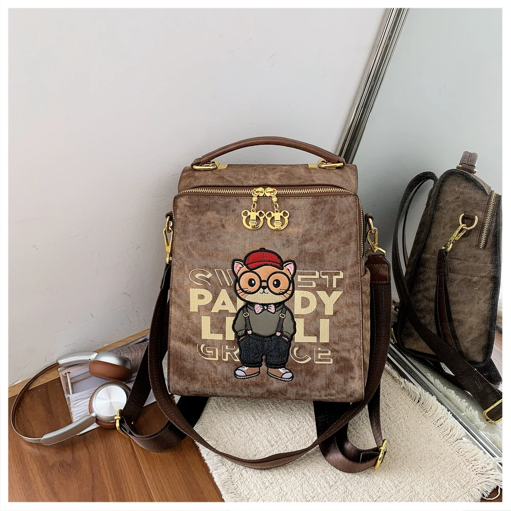 【Gran oferta】Mochila moderna, bolso de hombro para mujer, mochila de gran capacidad con cierre y bolso de mano informal con doble correa para los hombros.