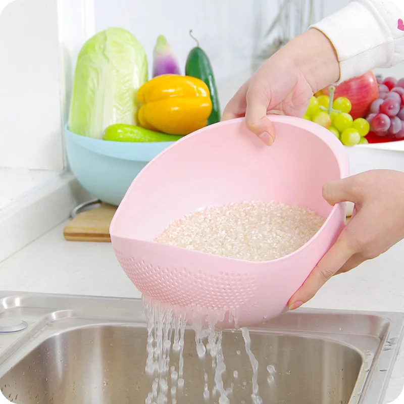 Filtro de lavado de arroz, colador de granos, cesta, colador, tamiz de plástico, cuenco para frutas y verduras, escurridor, Herramientas de limpieza, herramientas de cocina para el hogar