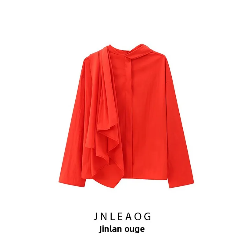 JNLEAOG Frühlingsneuer dünner Schal der Faion-Serie für Damen, verziert, Irt, leichtes Polyester, lässig, lockere Passform, lang, Sve