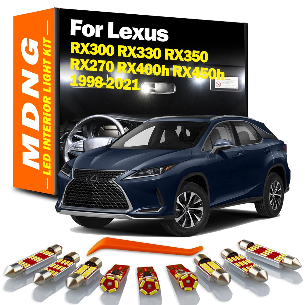 MDNG Interior LED Map Light Kit For Lexus RX 300 330 350 270 400h 450h RX300 RX330 RX350 RX270 RX400h RX450h Canbus Car Led Lamp