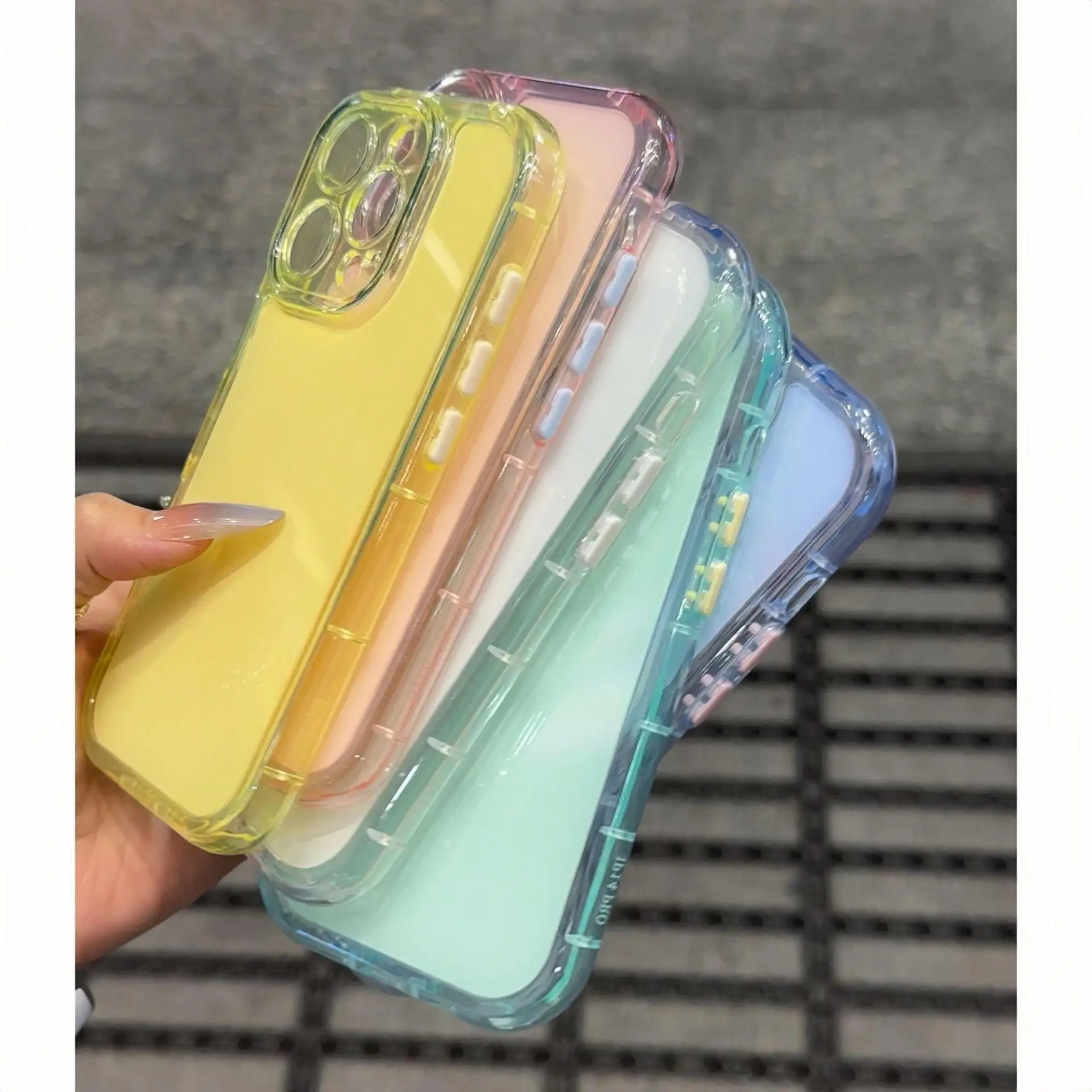 

Color Jelly TPU, Airbag Shockproof Clear Cover,for iPhone 17 Pro Max 16 15 CaseAnti-Drop for Men Women