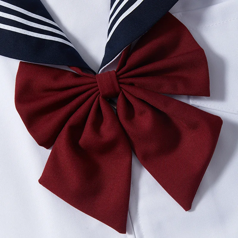 Set gonna a pieghe estiva, abito da marinaio, gonna set uniforme da studente, gonna a pieghe uniforme scolastica di base bianca a tre libri in stile giapponese