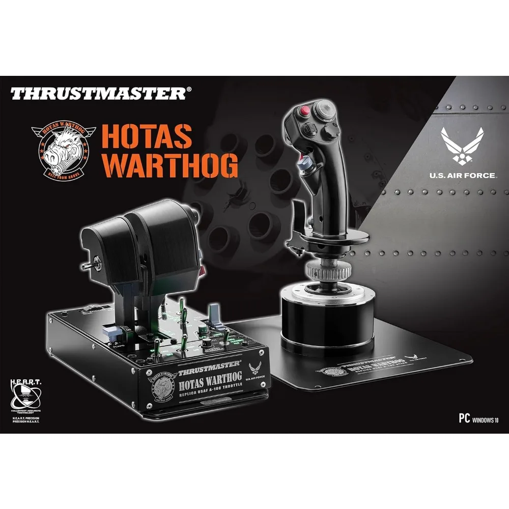 HOTAS Warthog Flight Stick, acelerador e painel de controle para simulação de vôo, réplica oficial da aeronave A-10C da Força Aérea dos EUA