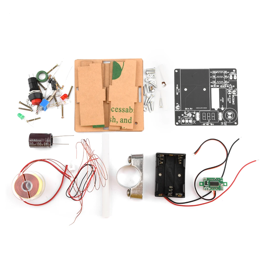 4.5V Electromagnetic Cannon DIY Kit with Shell Scientific Experimental Model Electromagnetic Gun Charging Module Range 6-8M DIY
