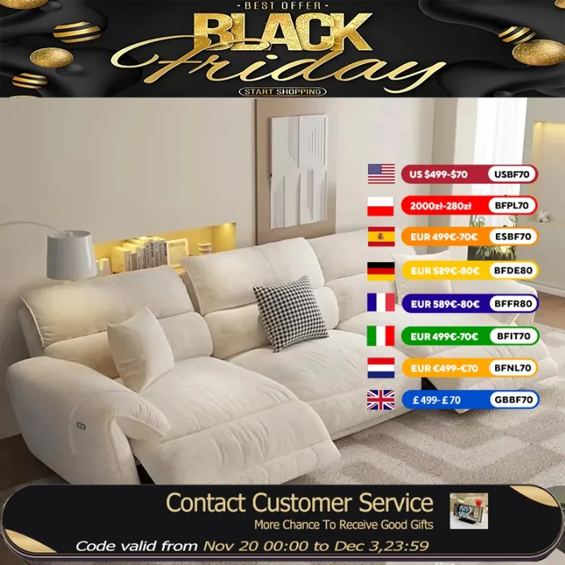 

Arm Living Room Electric Sofa Fabric Loveseat Modern Lounges Recliner Couch Apartments 3 Seater Divano Soggiorno Furniture Home