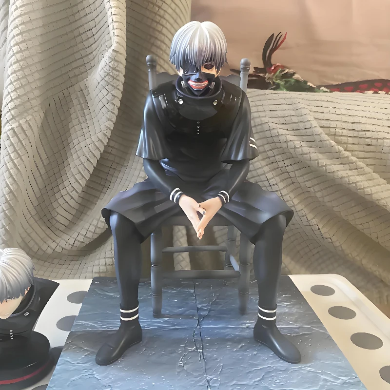 

In Stock Tokyo Ghoul Golden Wood Research Statue Model Collectible Figure Sitting Pose In Box Anime Surrounding Sculpture Gift