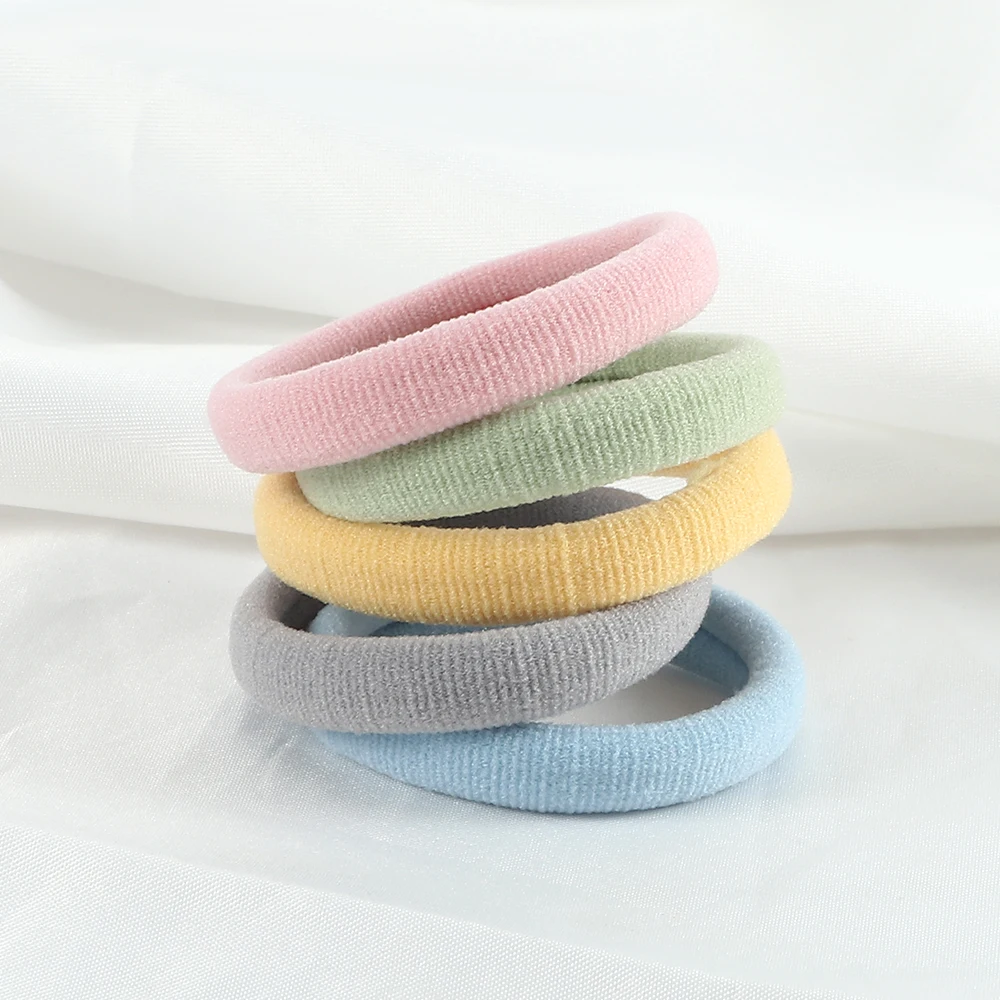 50Pcs/Set Hair Ties Colorful Elastic Rubber Band Hair Accessories For Woman Girls Kids Ponytail Holder Seamless Thick Scrunchies