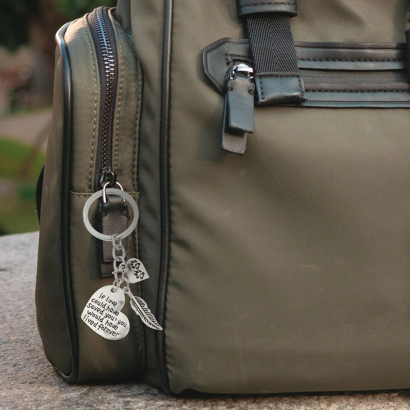 

2Pcs Pet Memorial Keychains Dog Paw Souvenir Keyrings Creative Alloy Key Rings for Bag Car Key Holder Gifts for Dog Lovers