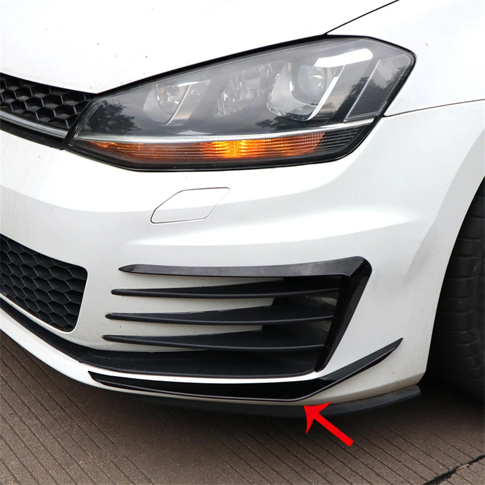 Dla VW Golf 7 MK7 GTI GTD 2012-2017 Zderzak przedni Boczne wykończenie wentylacyjne Światło przeciwmgielne Rama wlotowa Kratka Splitter Spoiler Lip Canard