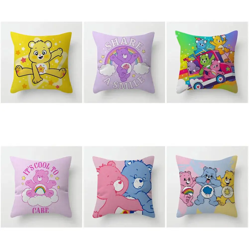 Pillow Gift Home Office Decoration Pillow Bedroom Sofa Car Cushion CoverPillow Case Cute C-Care B-Bears