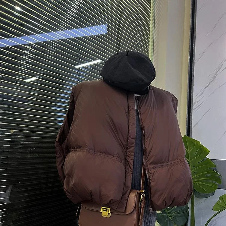 

ort White Du пуховый жилет женский Sle Jaet верхняя одежда модный для поездок на работу Sle стандартный крой тонкий теплый корпус