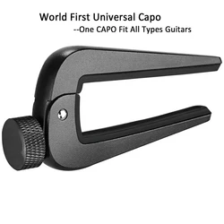 Universal Wide Adjustable Guitar Capo Fit for 6/12 String Acoustic Classical Electric Guitar,Bass,Mandolin,Banjos,Ukulele Black