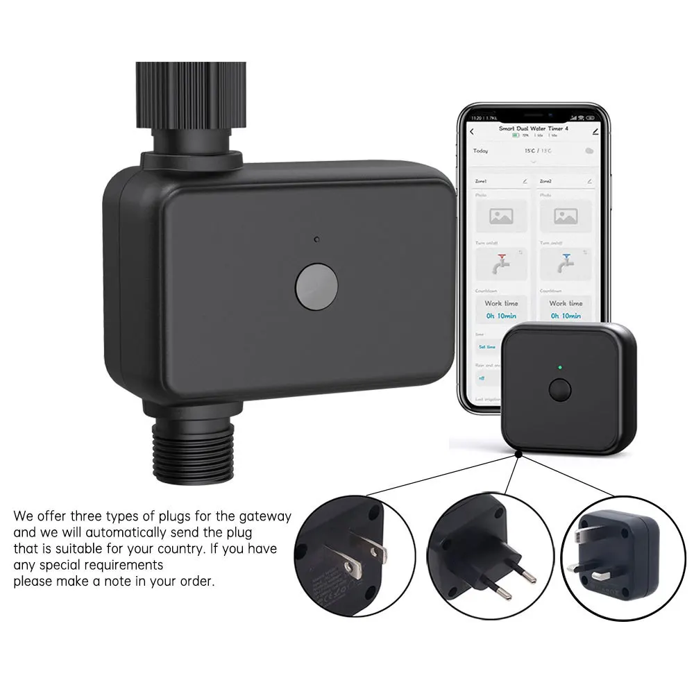 WIFI Bluetooth Watering Timer IP55 Automatically Schedules Automatic Drip Irrigation Controller Garden Valve Google Home,Alexa