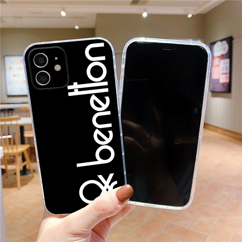 Clothing brand benetton Phone Cases Transparent For iphone 14 13 12 11 Pro Max X XR XS MAX 7 8 6 6s 14 plus 5s se 2020 Cover