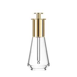 40ml Transparent Dropper Bottle Original Liquid Containe Essence Bottle Drip Pump Bottle Dispensing Glass Cosmetic Container