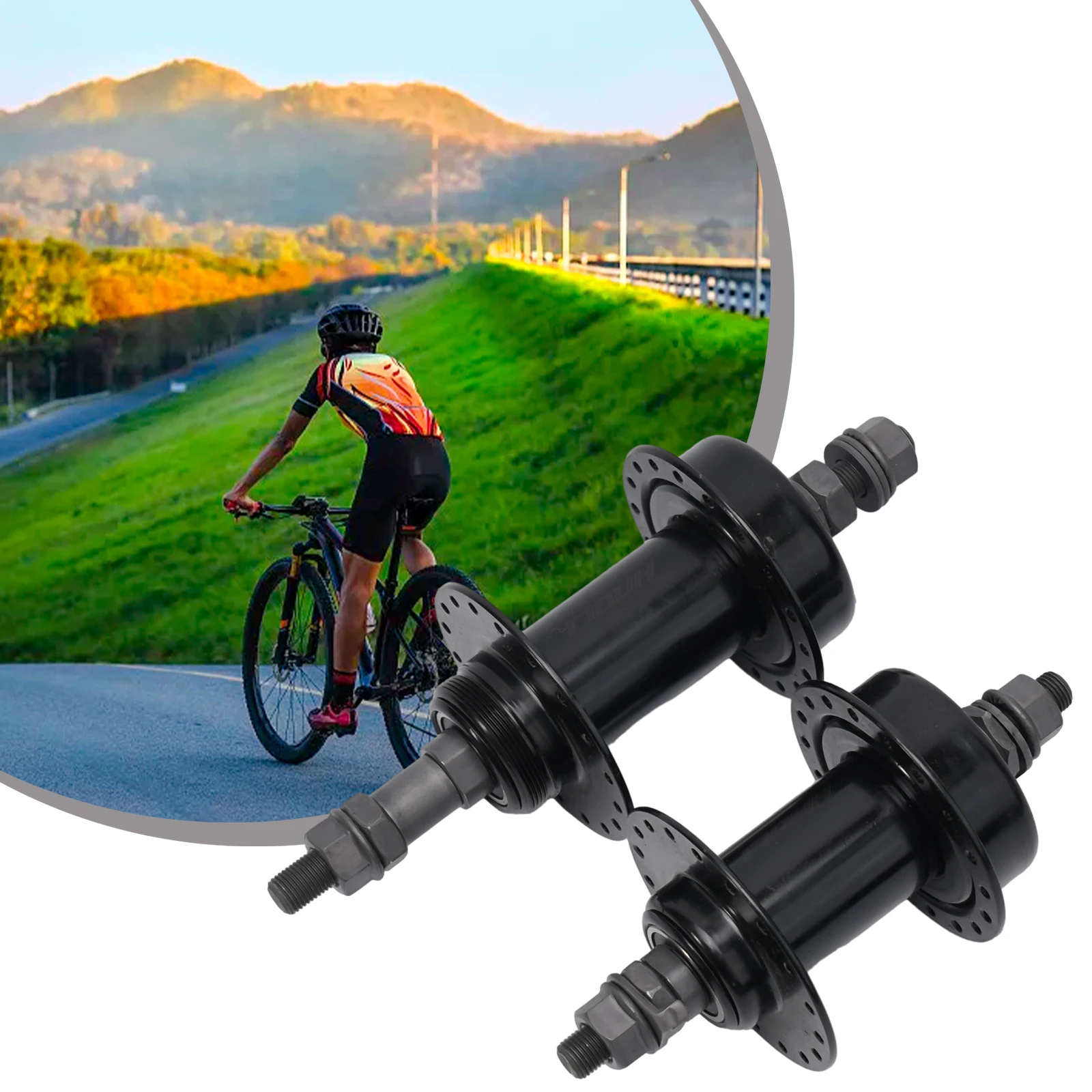 

1 Pair Mountain Bike Sealed Bearing 32/36 Holes 100/135mm Front Rear Rotary Disc Brake Hubs Bicycle Hub Replacement Accessories