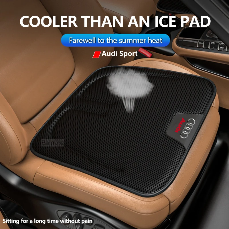 For Audi Sline Q5 Q7 Q3 A3 A4 A6 A5 A1 S1 S3 S4 A7 TT Car Rear Front Seat Cover Anti-slip Pad Protect Seat Mat Ice Silk Cushion