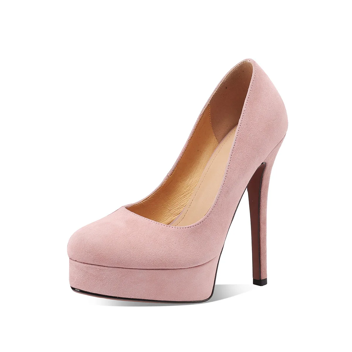 

Туфли-лодочки Arden Furtado Spring из овечьей замши с круглым носком, на тонком каблуке и платформе, с низким вырезом, на очень высоком каблуке, сексуальные, больших размеров