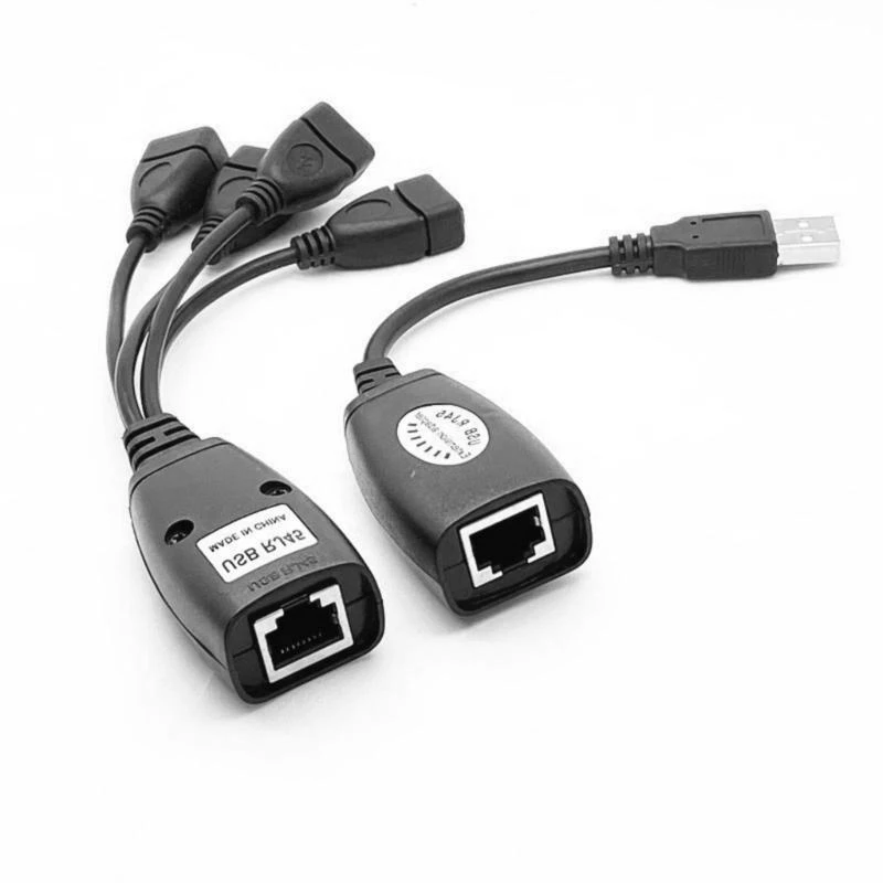 J0MB USB Extender over Cat6 Connection up to 50m USB RJ45Extender for LongDistance Transmission Reliable Connectivity